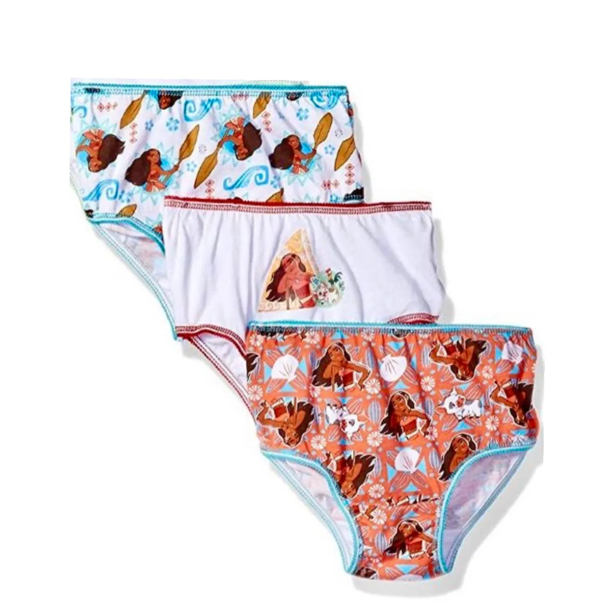 Moana Disney 6 Pack Brief Underwear for Girls 