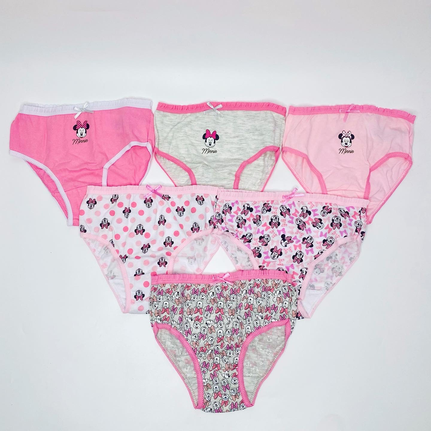 Littletown Primark Toddler Girls Minnie Mouse Hipster Panties, 6